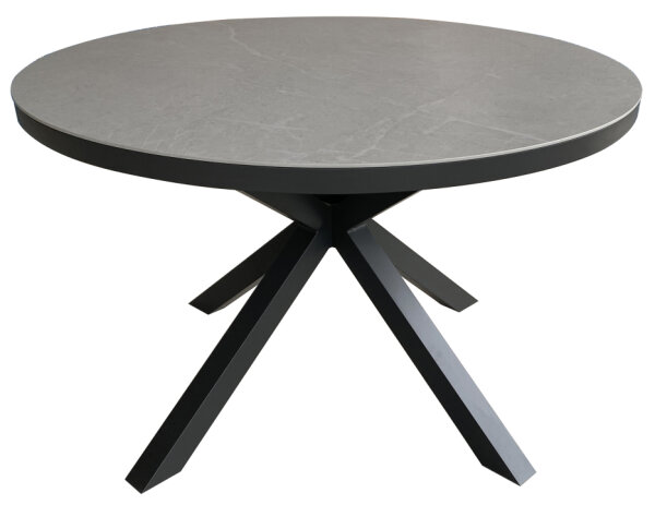 Tisch Almeria 120 cm rund light grey Aluminium
