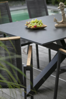 Gartenm&ouml;belset Diningsessel Alicante mit Tisch Malaga 200 x 90 cm