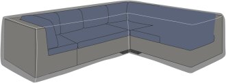 Schutzhülle Premium für Möbelgruppen/Ecklounge L-Form 255 x 80 x 255 cm